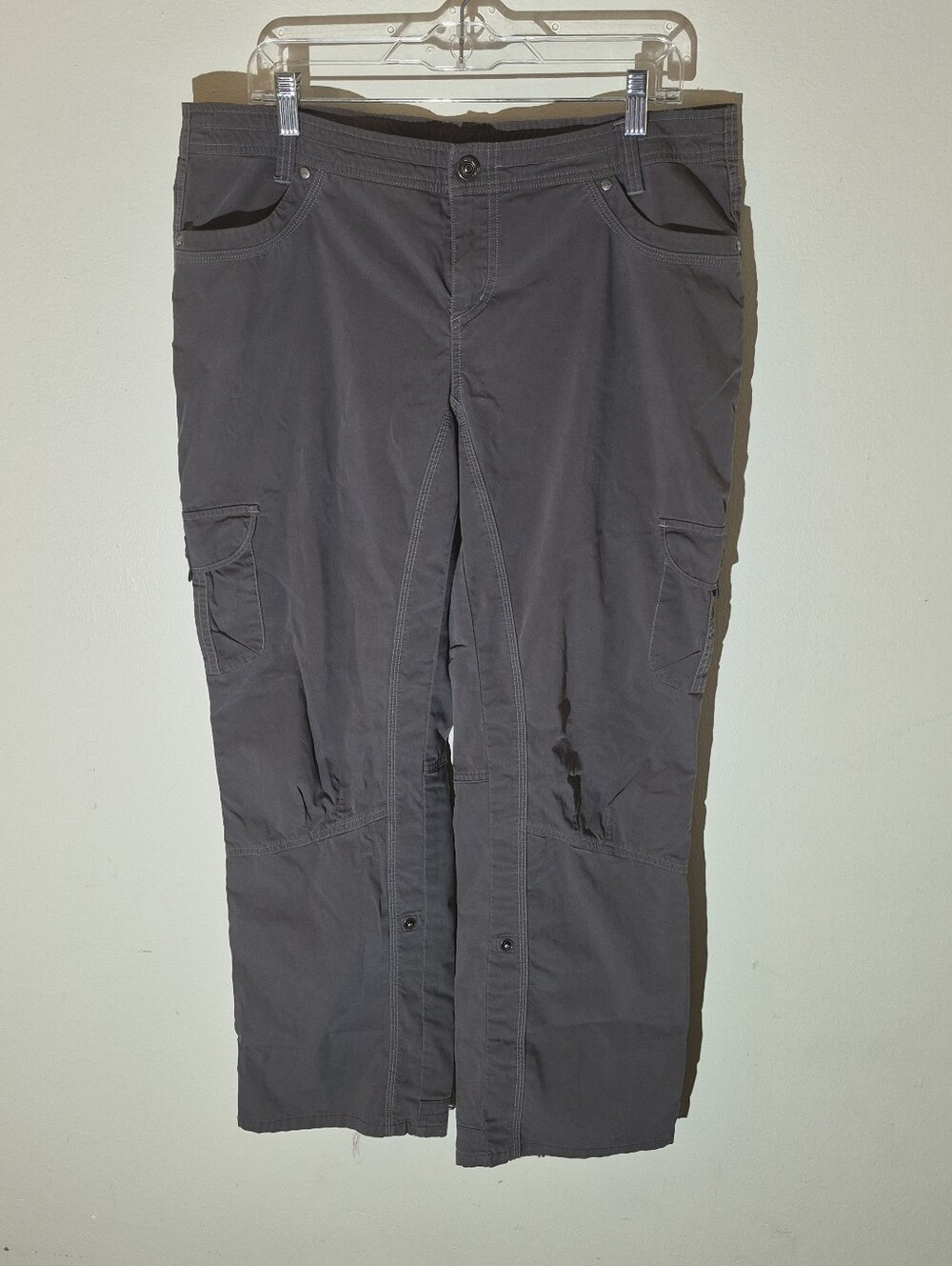 16s) Kuhl Gray Cargo Canvas Outdoor Pants